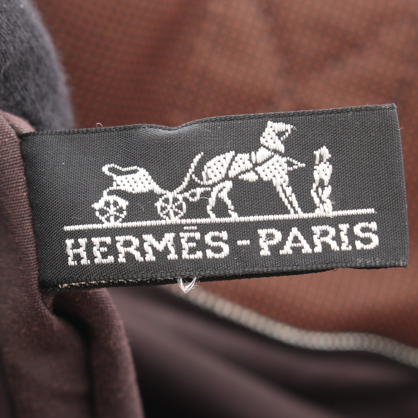 エールライン カバス ハンドバッグ トートバッグ ナイロンキャンバス ブラウン シルバー金具 エルメス バッグ HERMES