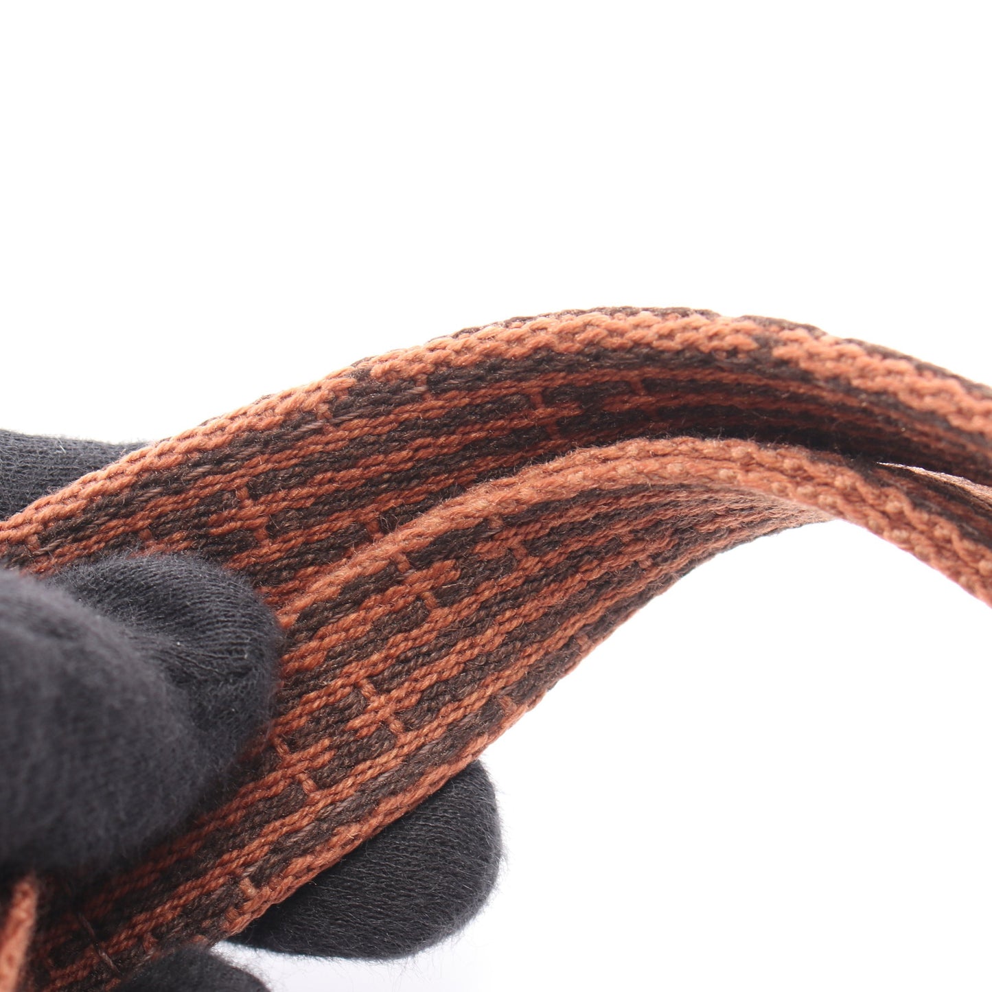 エールライン カバス ハンドバッグ トートバッグ ナイロンキャンバス ブラウン シルバー金具 エルメス バッグ HERMES