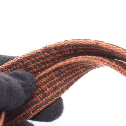 エールライン カバス ハンドバッグ トートバッグ ナイロンキャンバス ブラウン シルバー金具 エルメス バッグ HERMES