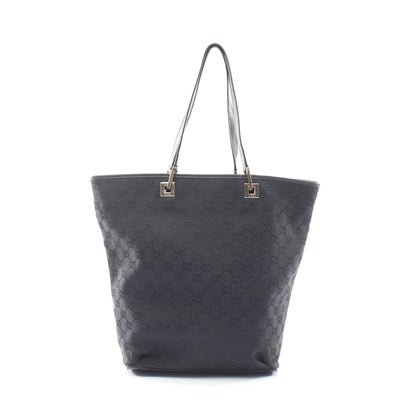 GGキャンバス ハンドバッグ トートバッグ キャンバス レザー ブラック グッチ バッグ GUCCI