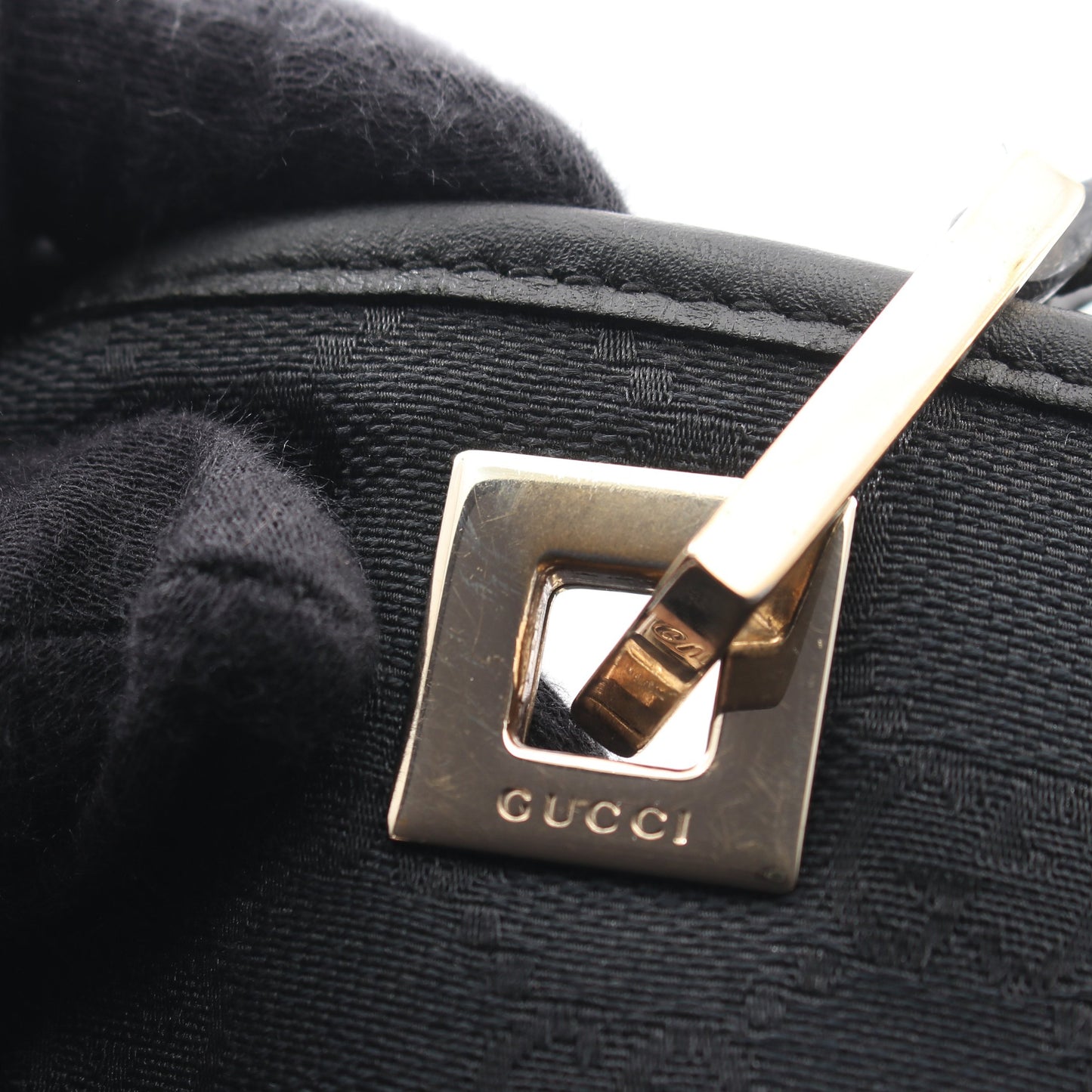 GGキャンバス ハンドバッグ トートバッグ キャンバス レザー ブラック グッチ バッグ GUCCI