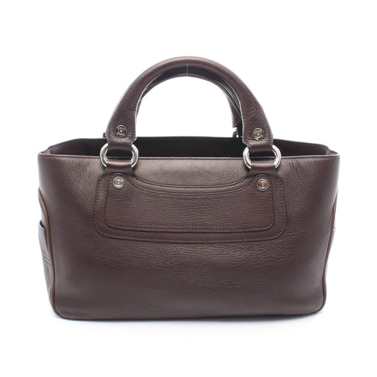 ブギーバッグ ハンドバッグ レザー ダークブラウン セリーヌ バッグ CELINE