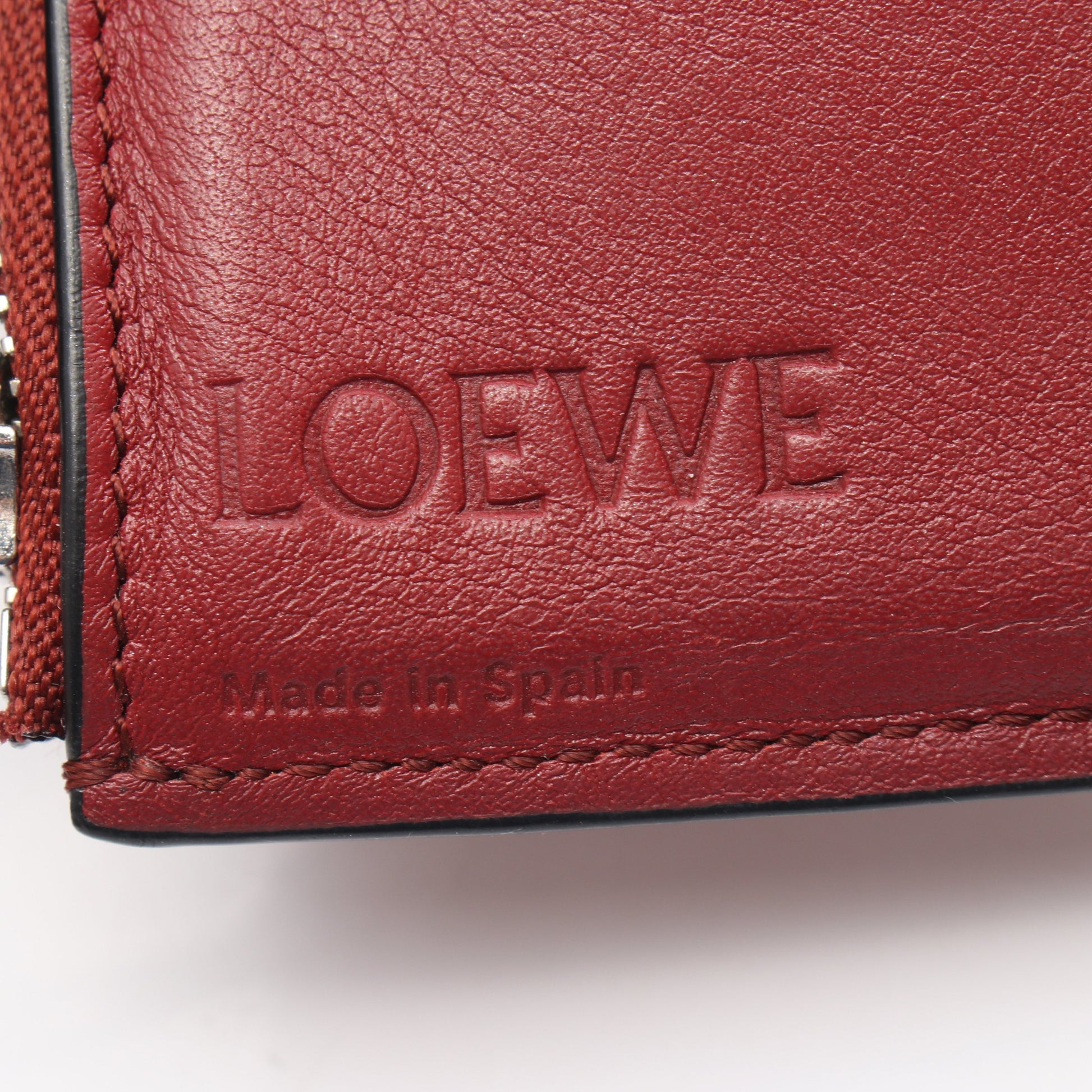バーティカル ウォレット スモール 三つ折り財布 レザー ブラウン ロエベ 財布・小物 LOEWE