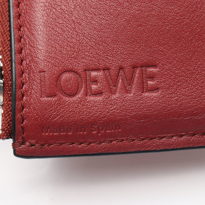 バーティカル ウォレット スモール 三つ折り財布 レザー ブラウン ロエベ 財布・小物 LOEWE