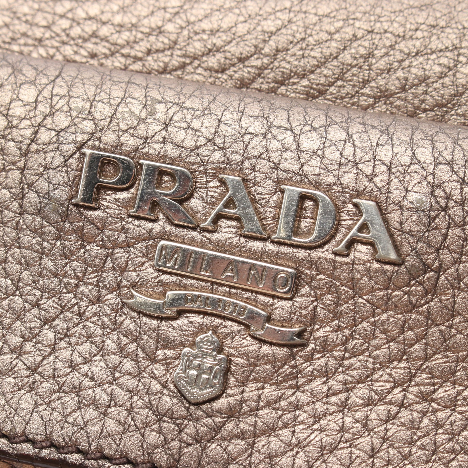 VIT.DAINO ショルダーバッグ トートバッグ レザー ブロンズ プラダ バッグ PRADA