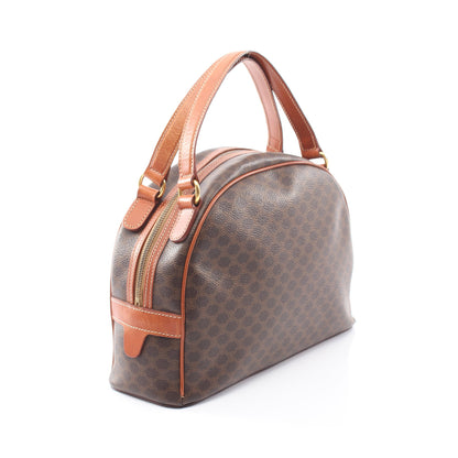マカダム ハンドバッグ PVC レザー ダークブラウン ブラウン セリーヌ バッグ CELINE