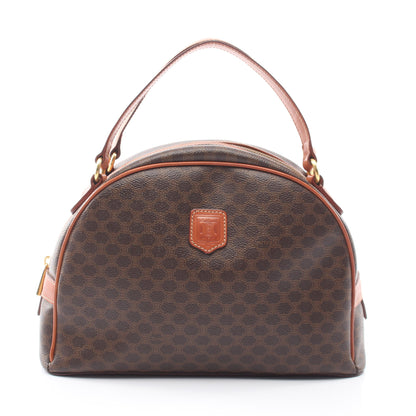 マカダム ハンドバッグ PVC レザー ダークブラウン ブラウン セリーヌ バッグ CELINE