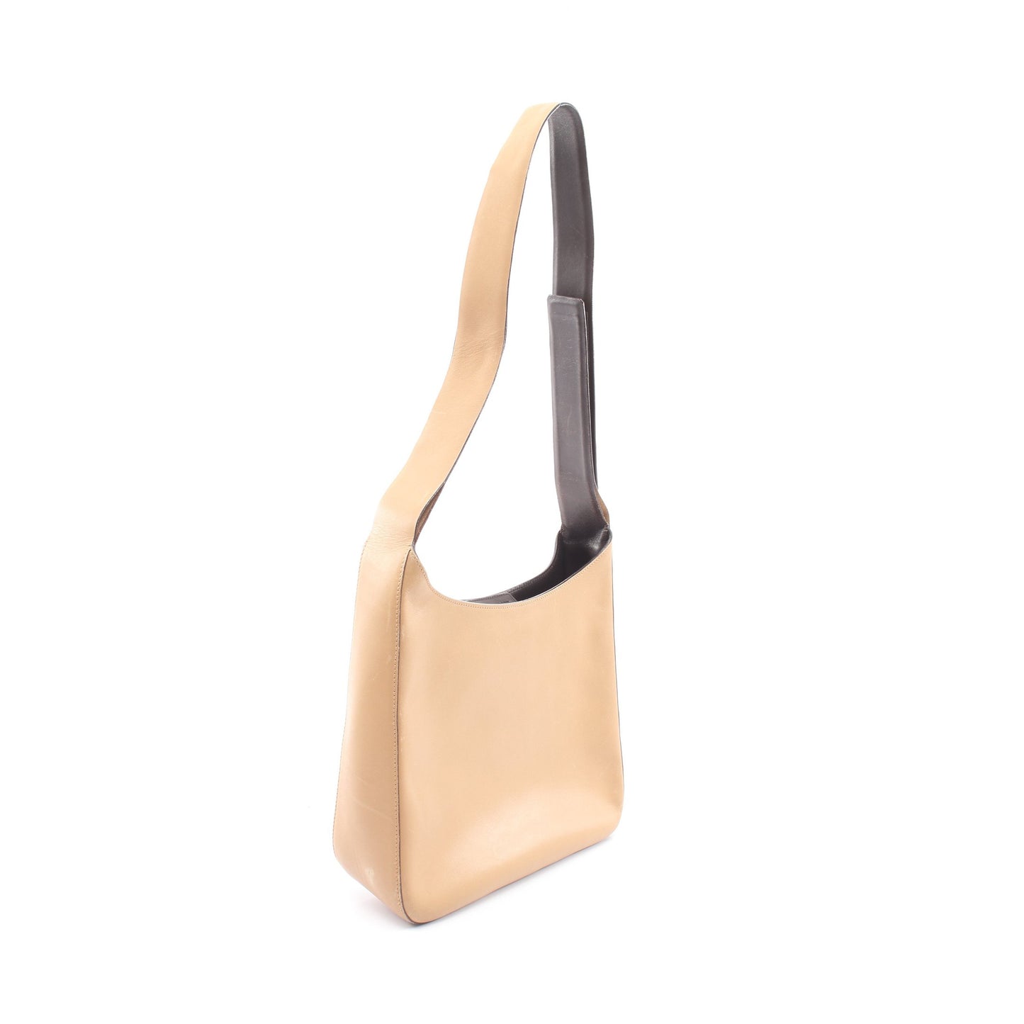 ベルクロストラップ ショルダーバッグ レザー ベージュ プラダ バッグ PRADA