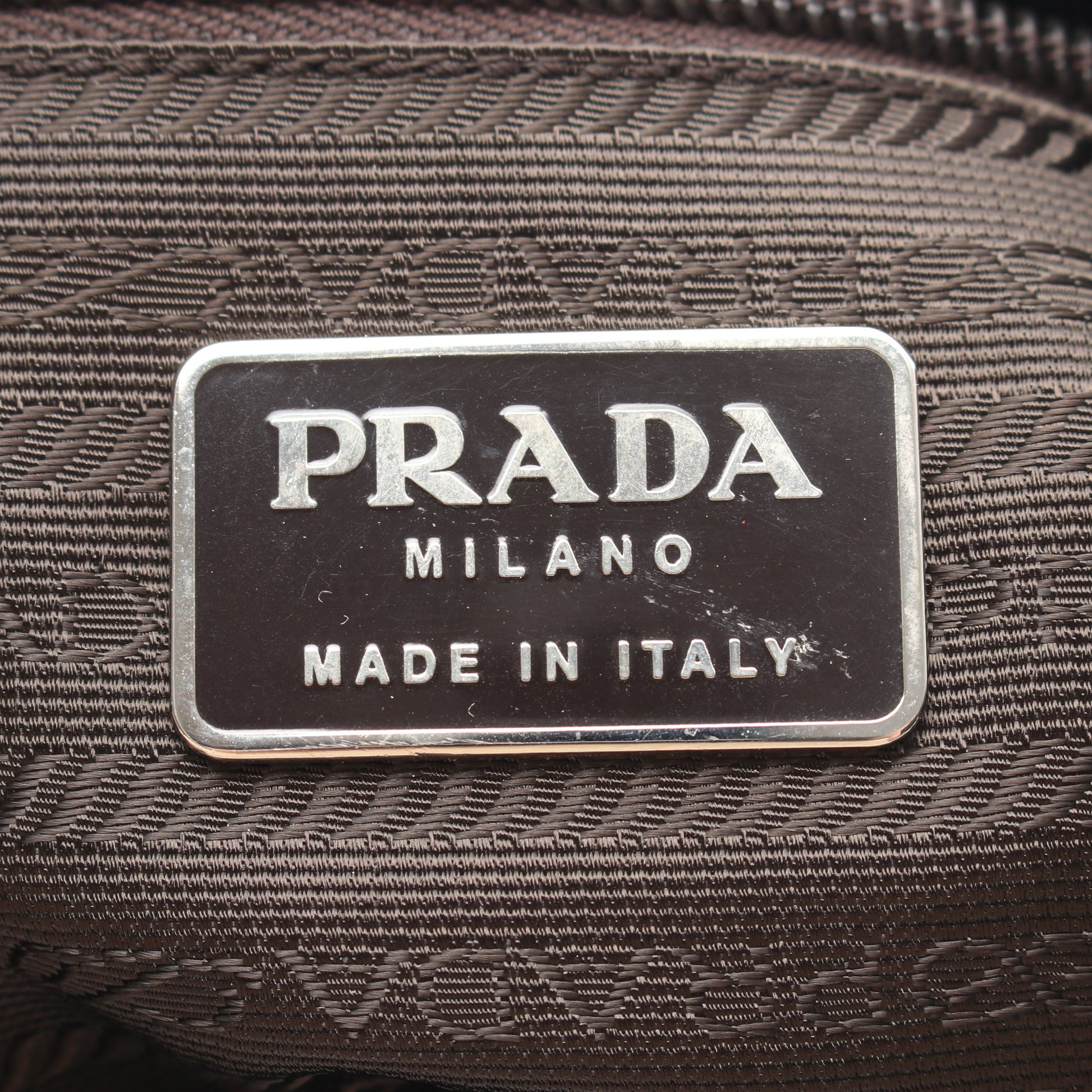 ベルクロストラップ ショルダーバッグ レザー ベージュ プラダ バッグ PRADA