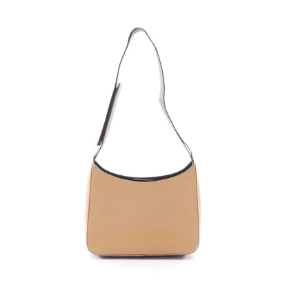ベルクロストラップ ショルダーバッグ レザー ベージュ プラダ バッグ PRADA