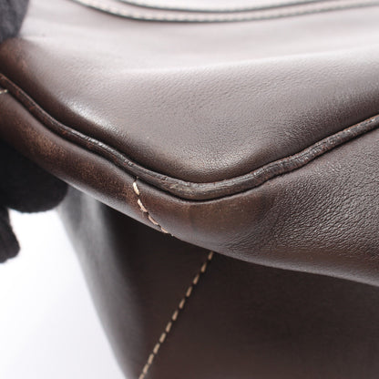 ブギーバッグ ハンドバッグ レザー ダークブラウン セリーヌ バッグ CELINE