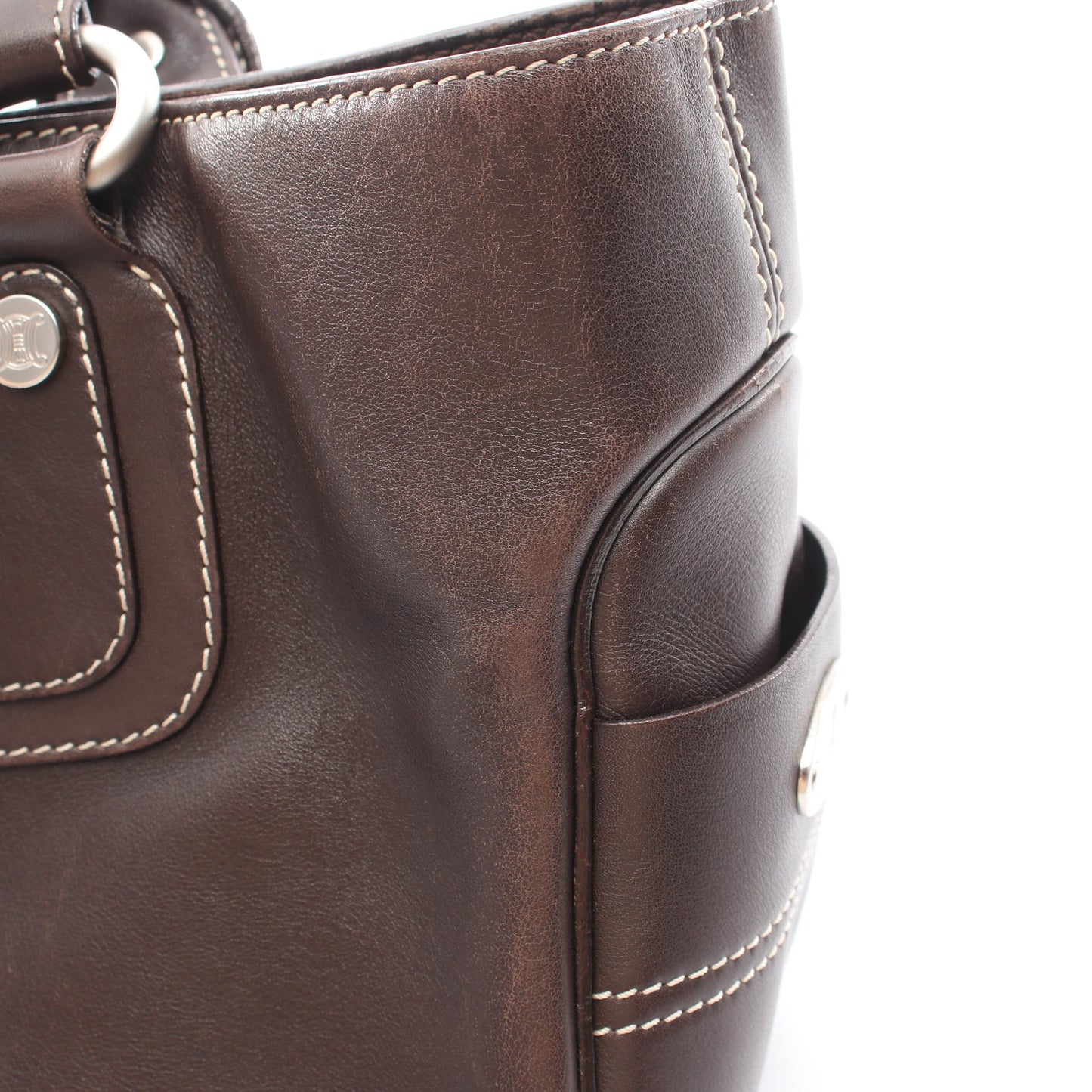 ブギーバッグ ハンドバッグ レザー ダークブラウン セリーヌ バッグ CELINE