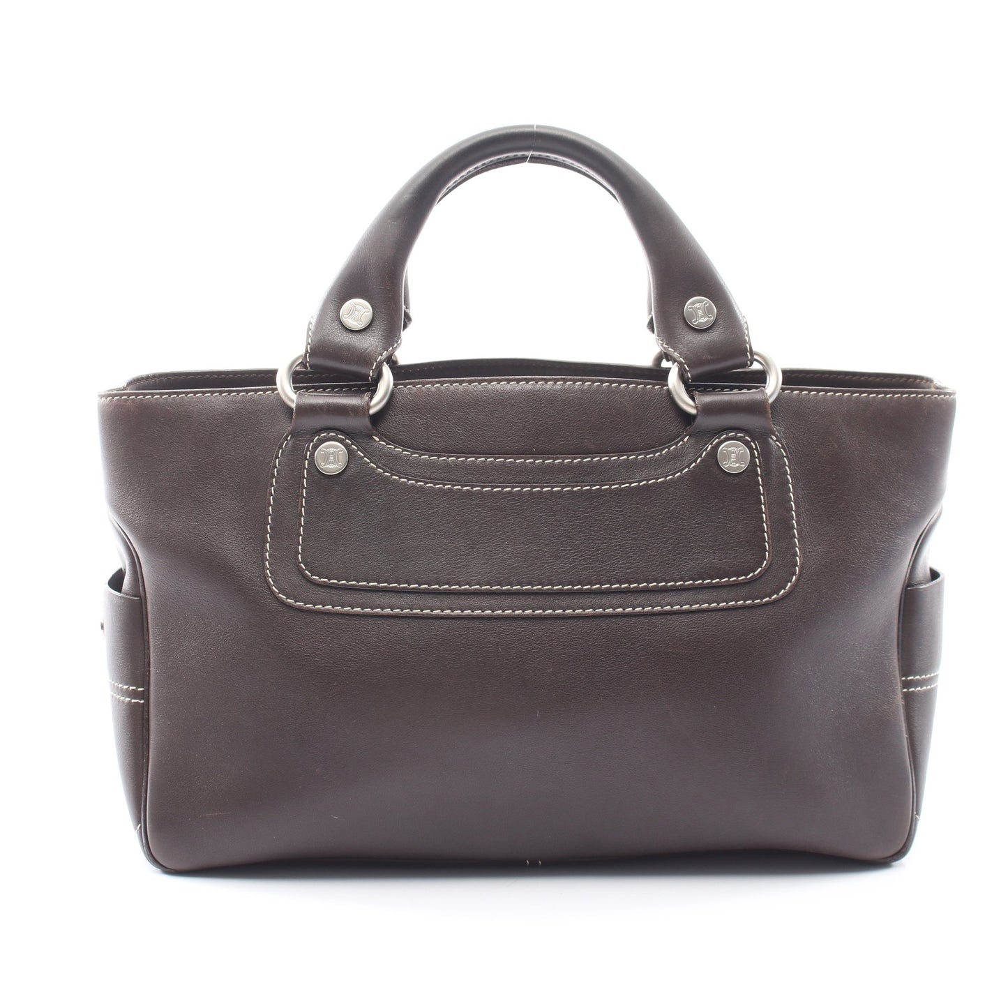 ブギーバッグ ハンドバッグ レザー ダークブラウン セリーヌ バッグ CELINE