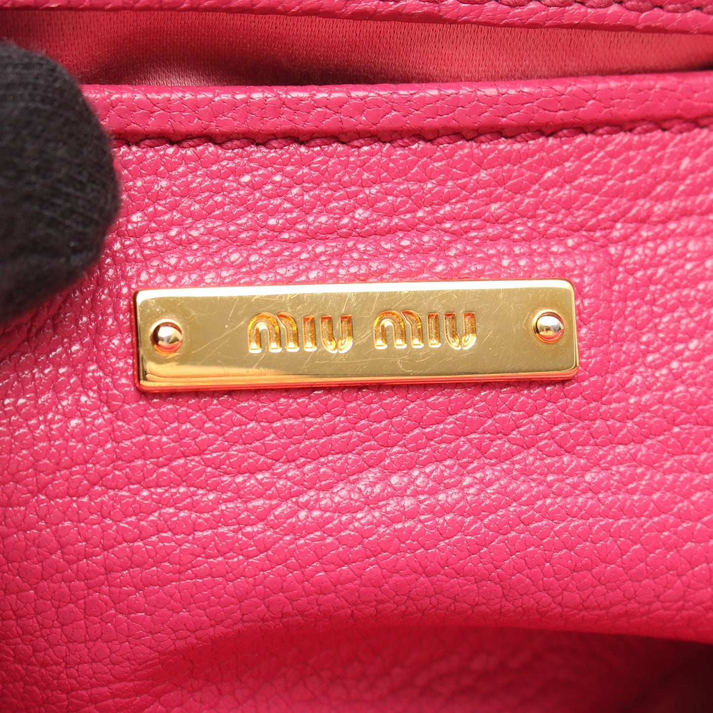 MADRAS マドラス 2WAY ハンドバッグ レザー ピンク ミュウミュウ バッグ miu miu