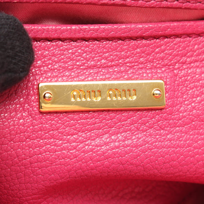 MADRAS マドラス 2WAY ハンドバッグ レザー ピンク ミュウミュウ バッグ miu miu