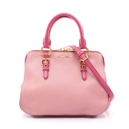 MADRAS マドラス 2WAY ハンドバッグ レザー ピンク ミュウミュウ バッグ miu miu