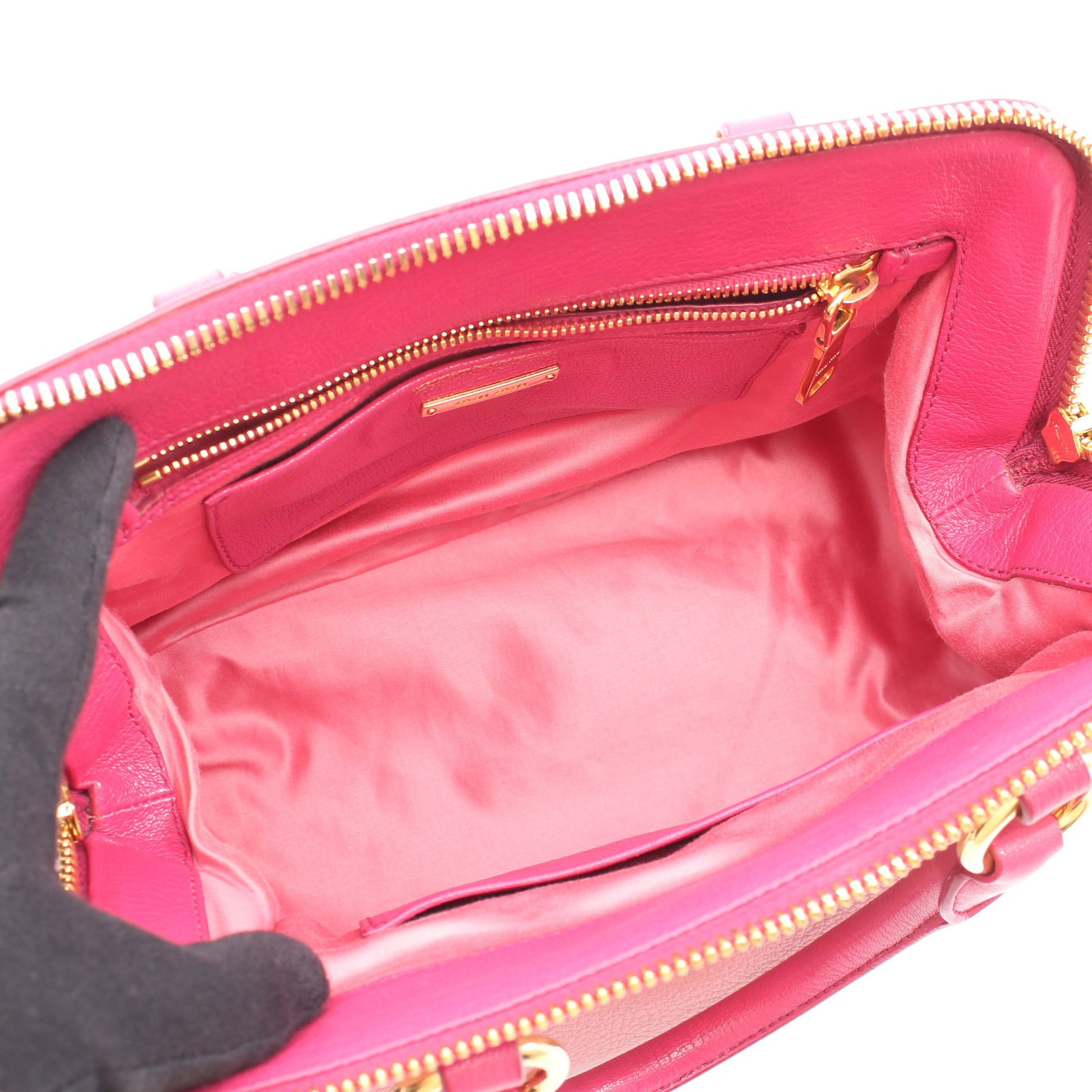MADRAS マドラス 2WAY ハンドバッグ レザー ピンク ミュウミュウ バッグ miu miu