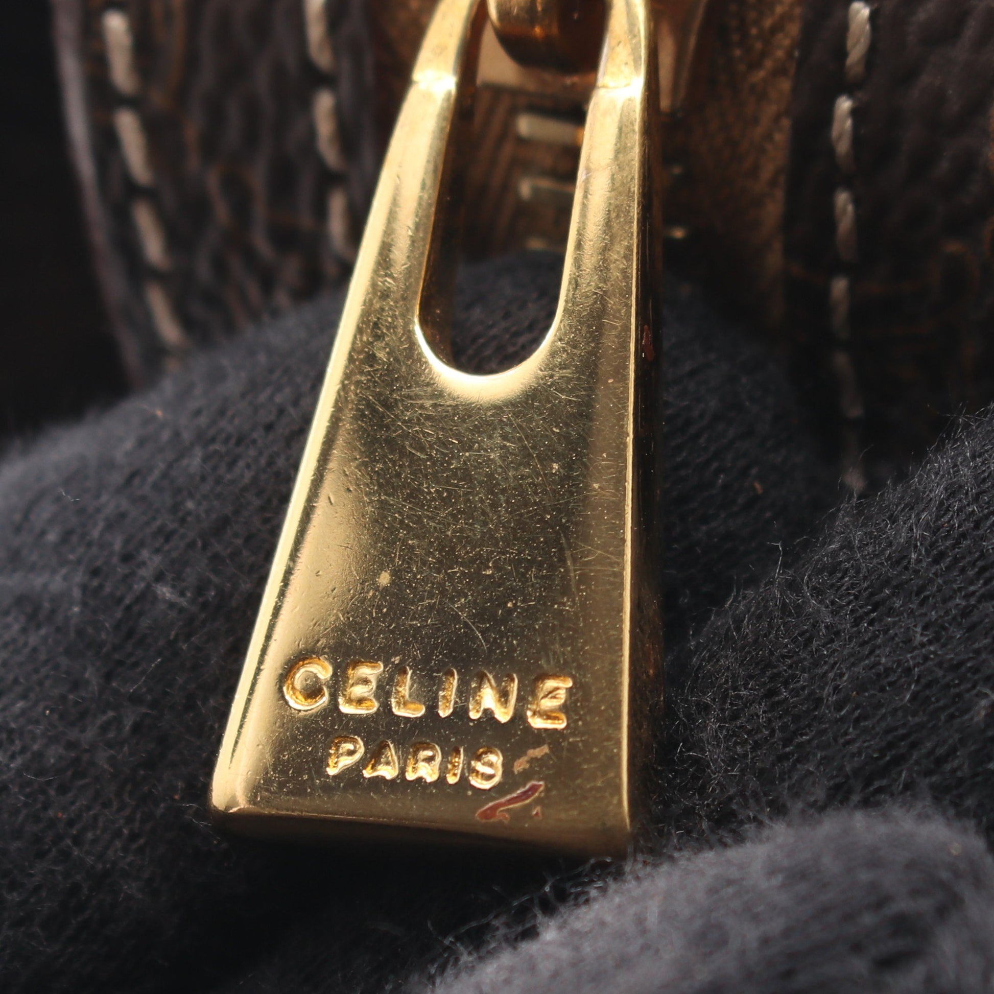 マカダム ハンドバッグ コーティングキャンバス ダークブラウン ブラウン セリーヌ バッグ CELINE