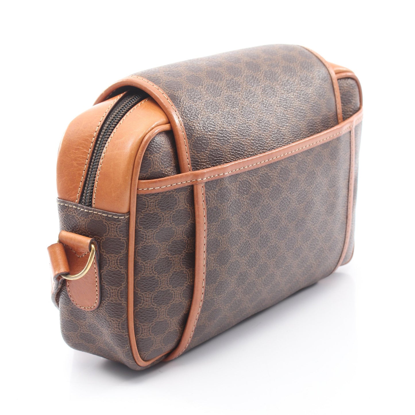 マカダム ショルダーバッグ PVC レザー ダークブラウン ブラウン セリーヌ バッグ CELINE