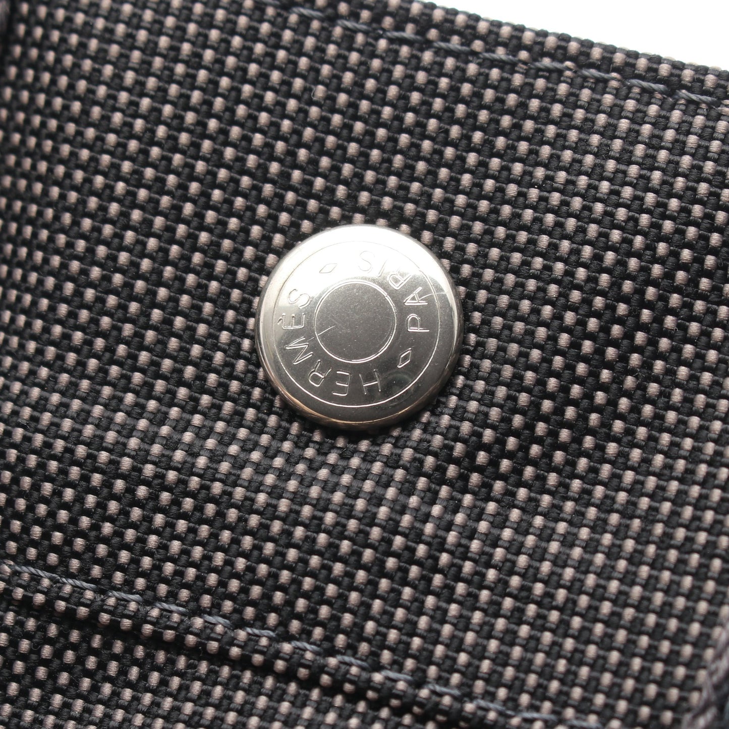 エールラインPM ハンドバッグ トートバッグ ナイロンキャンバス ダークグレー シルバー金具 エルメス バッグ HERMES