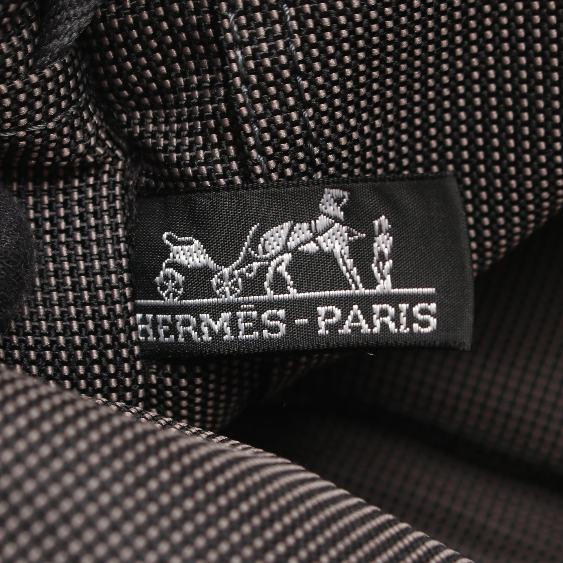 エールラインPM ハンドバッグ トートバッグ ナイロンキャンバス ダークグレー シルバー金具 エルメス バッグ HERMES
