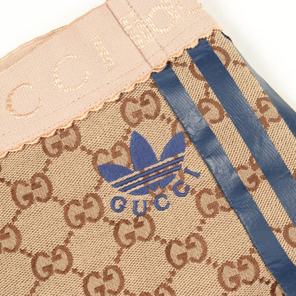 GUCCI × adidas GGキャンバス スカート コットン ベージュ ネイビー グッチ