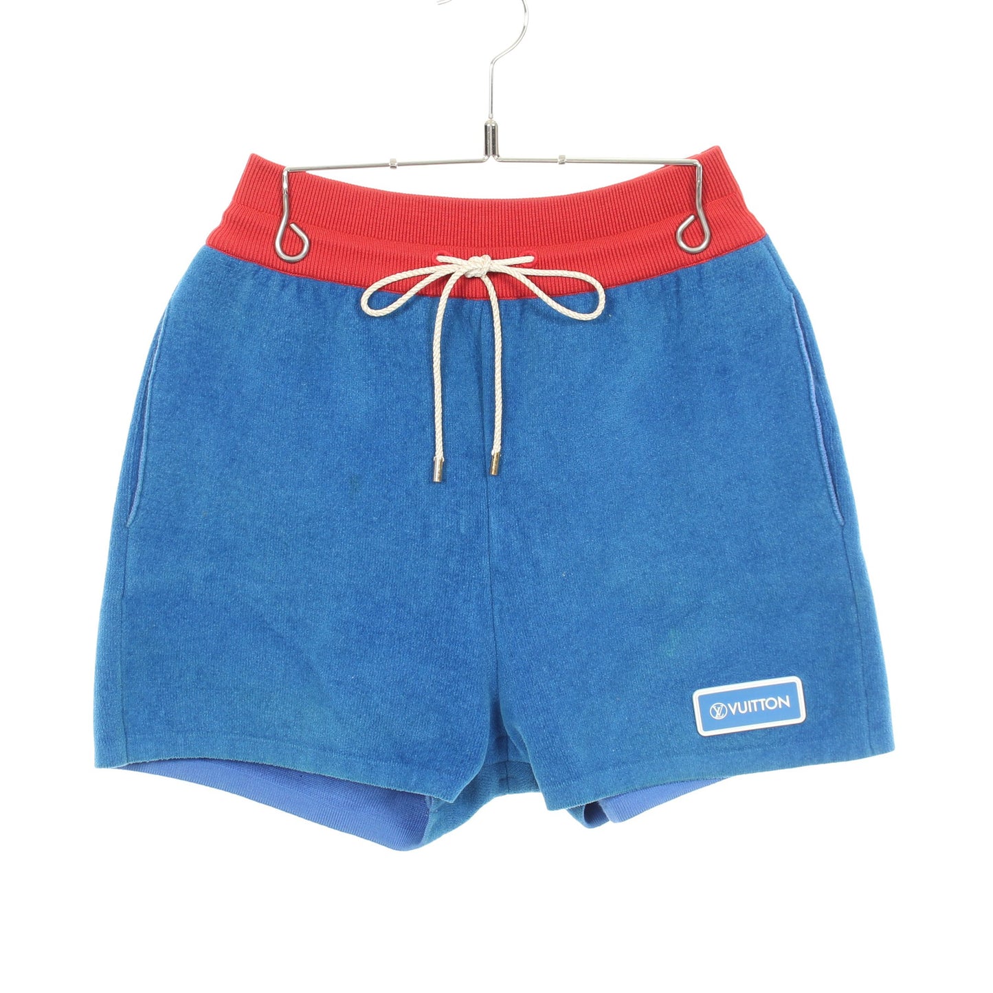 ロゴ パンツ ウール コットン シルク ブルー レッド ルイヴィトン