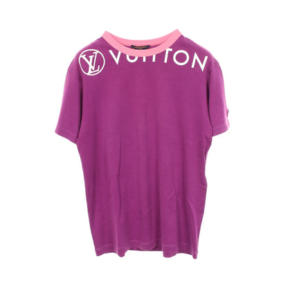 ロゴ プリント 半袖Tシャツ コットン パープル ピンク ルイヴィトン