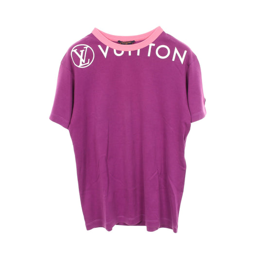 ロゴ プリント 半袖Tシャツ コットン パープル ピンク ルイヴィトン トップス LOUIS VUITTON