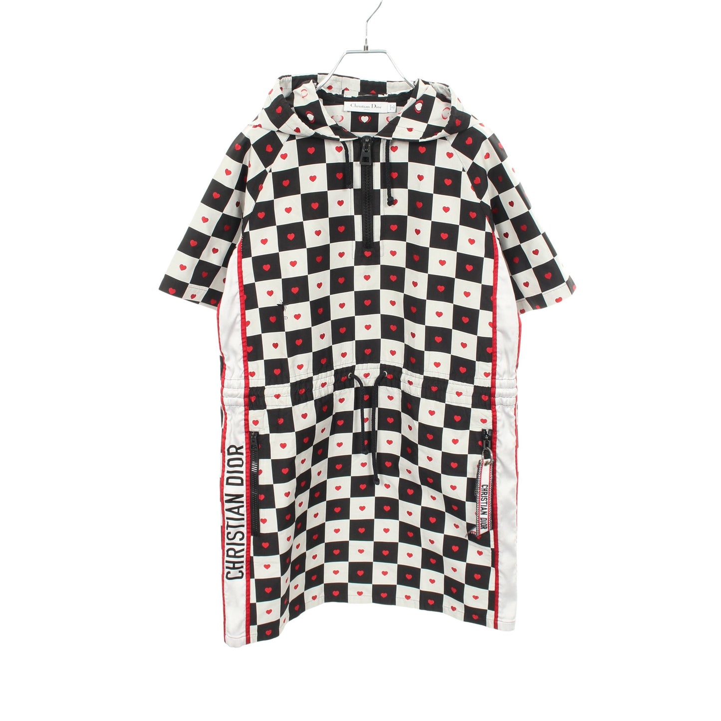 DIOR AMOUR D-CHESS HEART ハート 半袖 ワンピース ホワイト ブラック レッド クリスチャンディオール