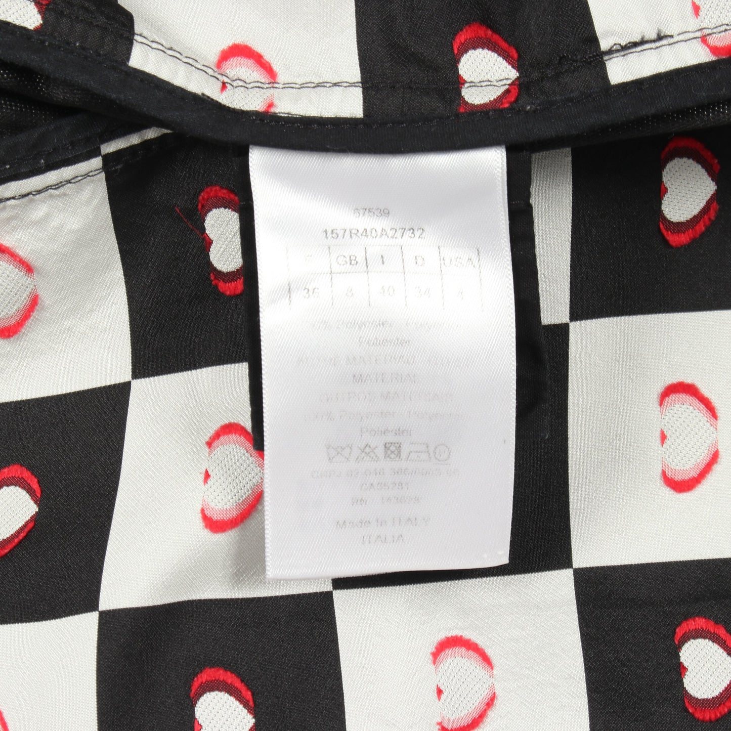 DIOR AMOUR D-CHESS HEART ハート 半袖 ワンピース ホワイト ブラック レッド クリスチャンディオール