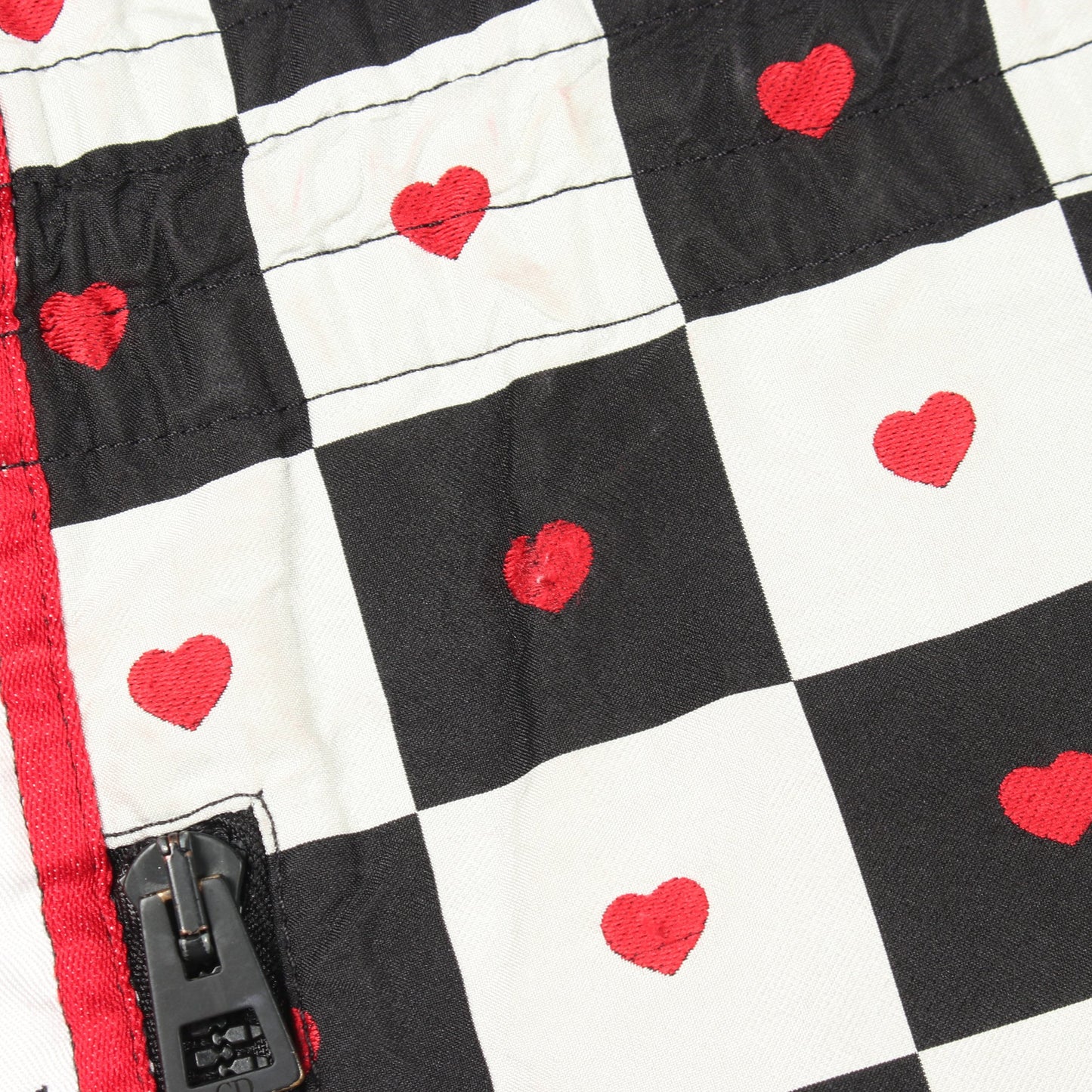 DIOR AMOUR D-CHESS HEART ハート 半袖 ワンピース ホワイト ブラック レッド クリスチャンディオール