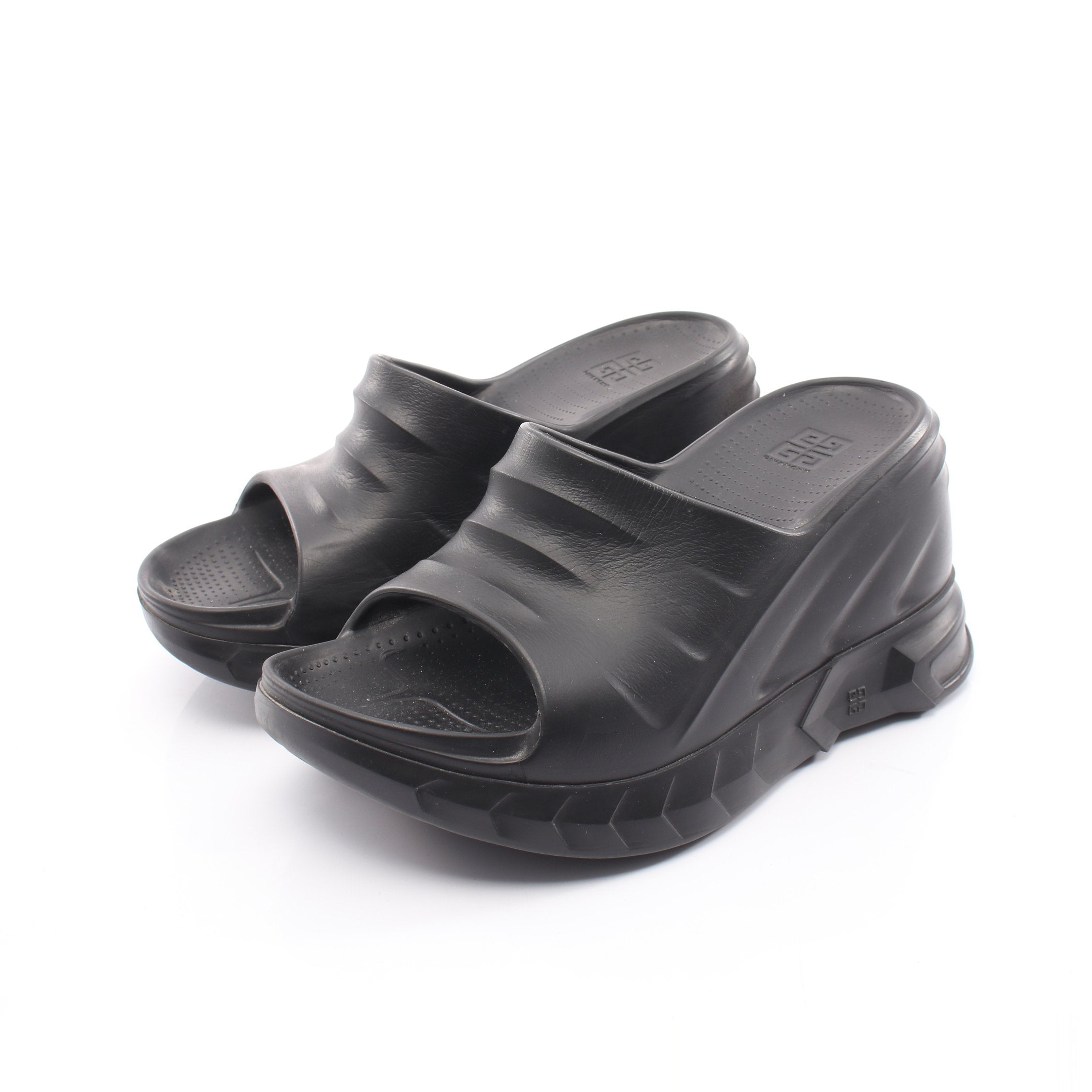 GIVENCHY ブラック スライドサンダル GIVENCHY SLIDE FLAT SANDALS