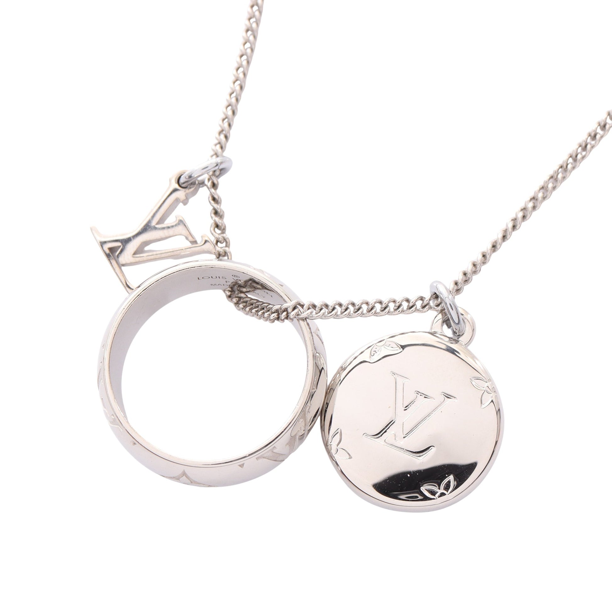 リングネックレス モノグラム ネックレス シルバー ルイヴィトン アクセサリー LOUIS VUITTON