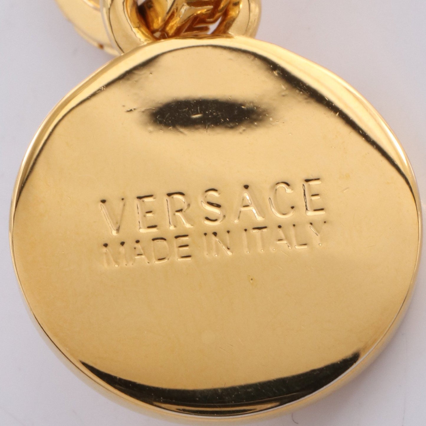 メデューサ サークル ピアス GP ラインストーン ゴールド クリア ヴェルサーチ アクセサリー Versace