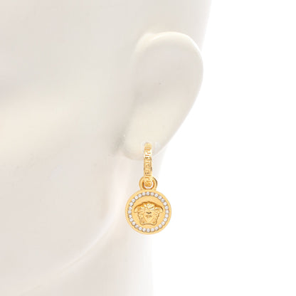 メデューサ サークル ピアス GP ラインストーン ゴールド クリア ヴェルサーチ アクセサリー Versace