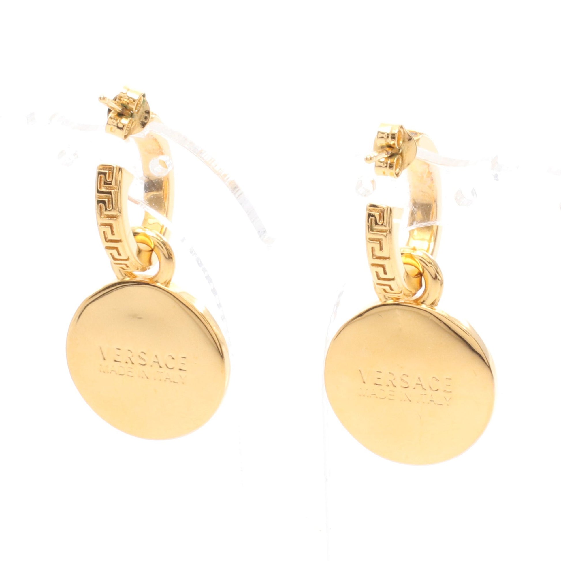 メデューサ サークル ピアス GP ラインストーン ゴールド クリア ヴェルサーチ アクセサリー Versace