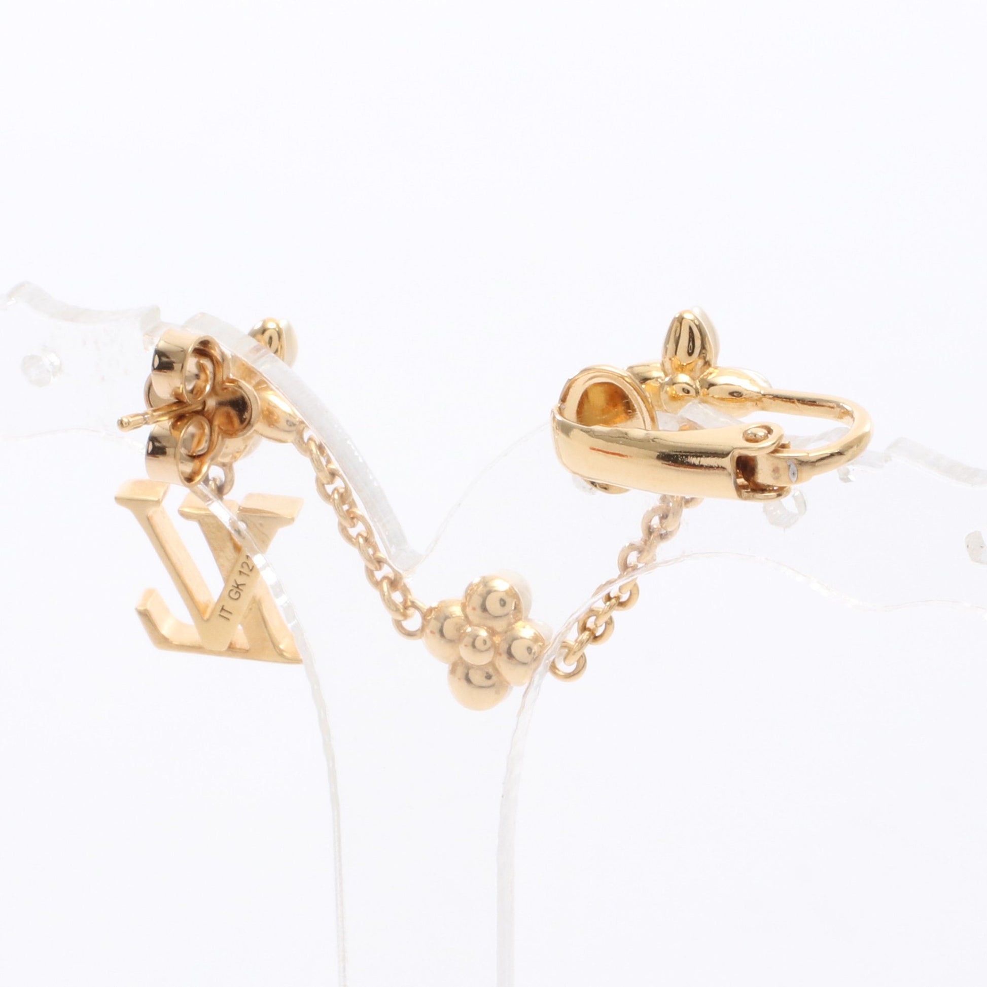 LV フローラグラム 右耳用 ピアス イヤーカフ GP フェイクパール ゴールド オフホワイト ルイヴィトン アクセサリー LOUIS VUITTON