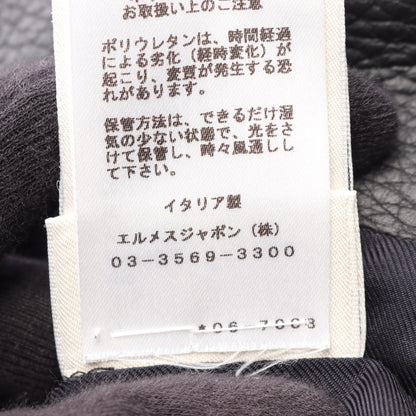 セリエボタン ブルゾン ジャケット レザー ブラック エルメス