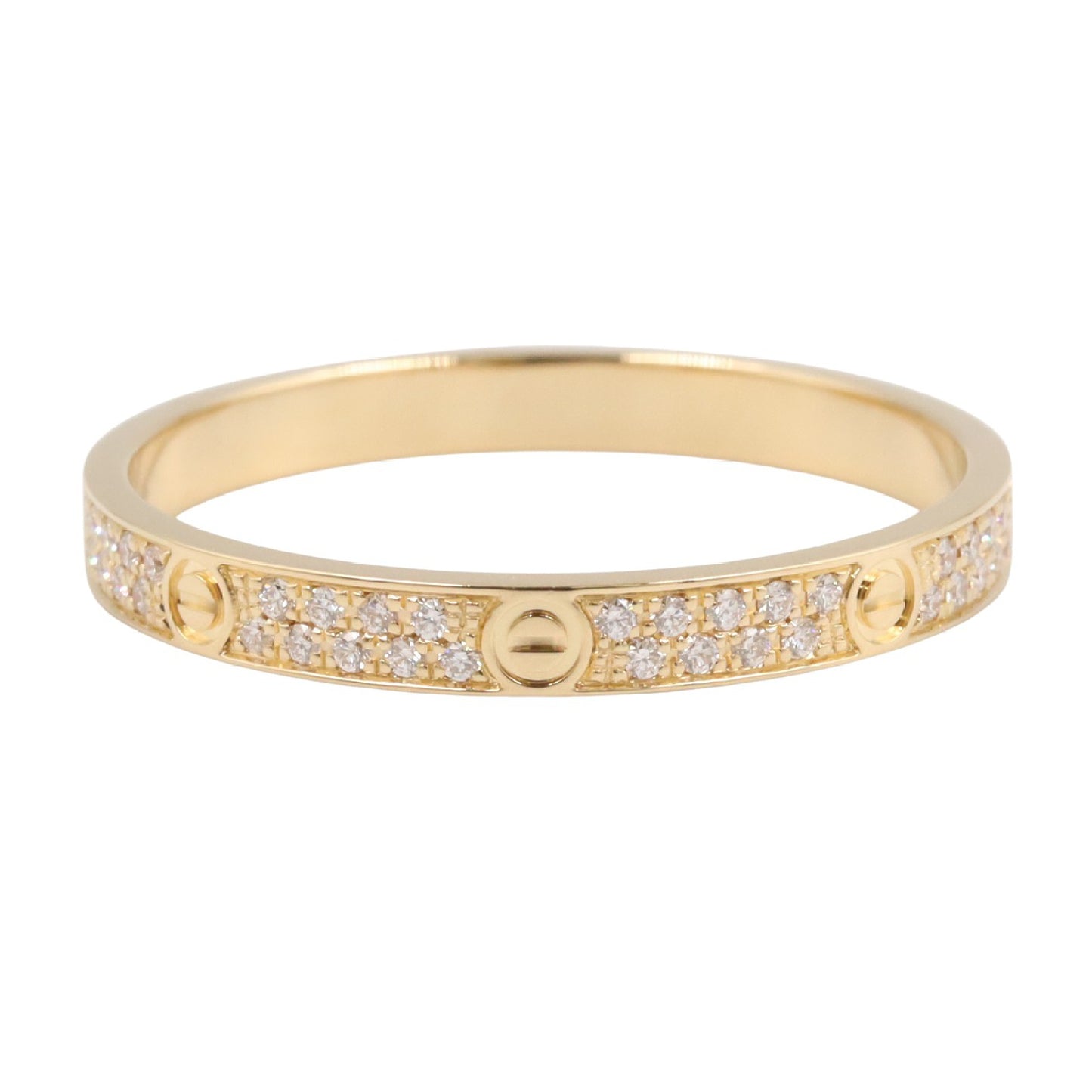 ミニラブリング パヴェダイヤ リング 指輪 K18YG ダイヤモンド イエローゴールド クリア カルティエ アクセサリー Cartier