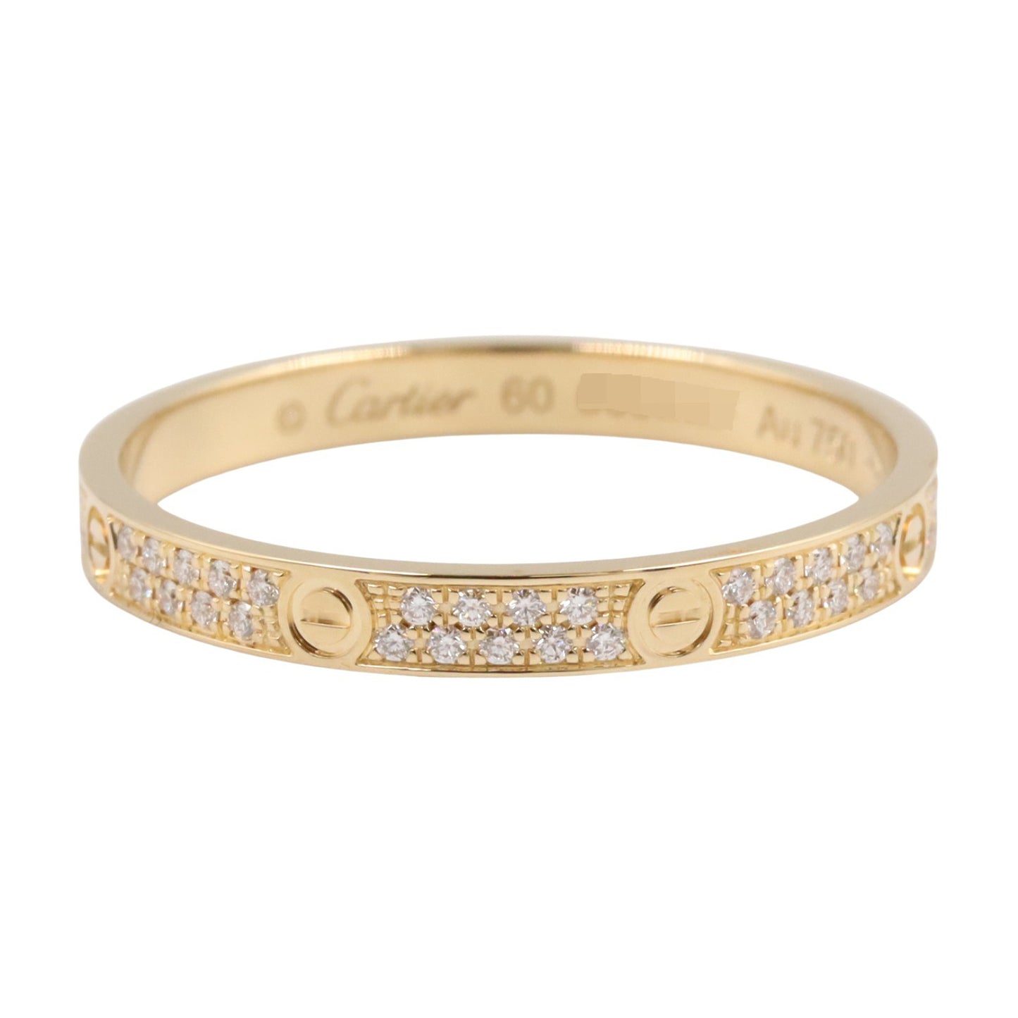 ミニラブリング パヴェダイヤ リング 指輪 K18YG ダイヤモンド イエローゴールド クリア カルティエ アクセサリー Cartier