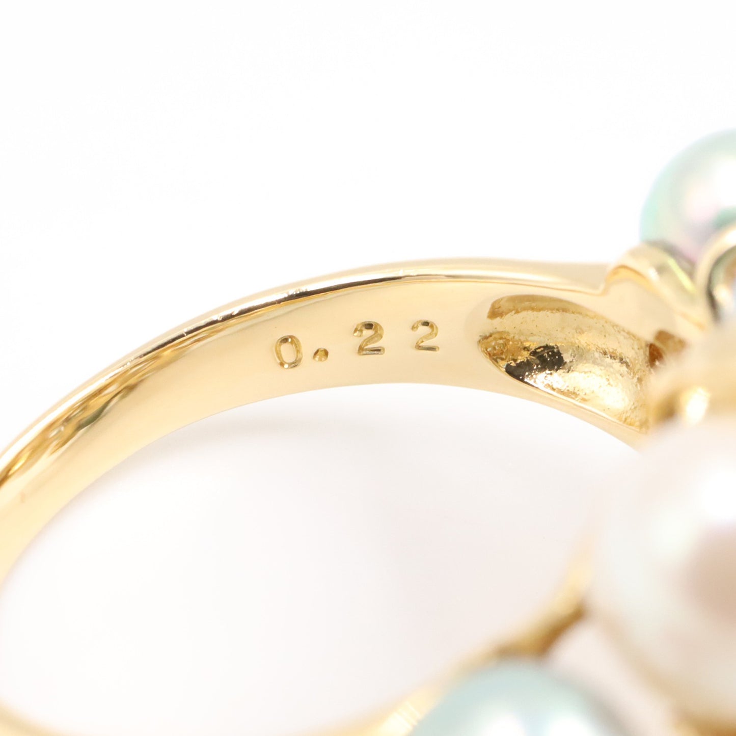 パール ダイヤ リング リング 指輪 K18YG パール ダイヤモンド イエローゴールド ホワイト クリア タサキ アクセサリー TASAKI