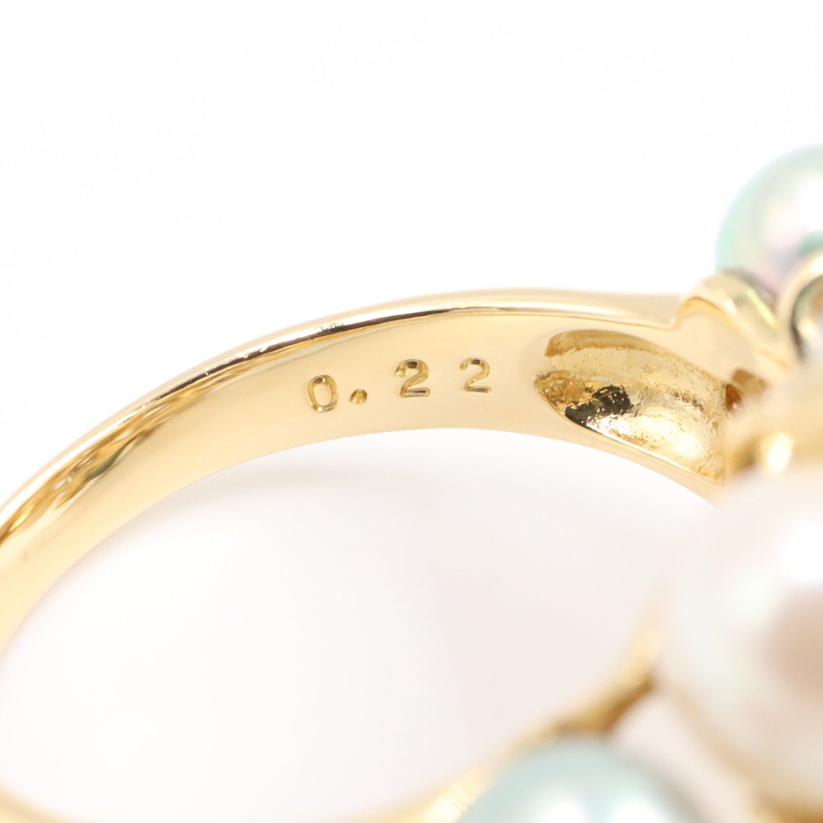 パール ダイヤ リング リング 指輪 K18YG パール ダイヤモンド イエローゴールド ホワイト クリア タサキ アクセサリー TASAKI