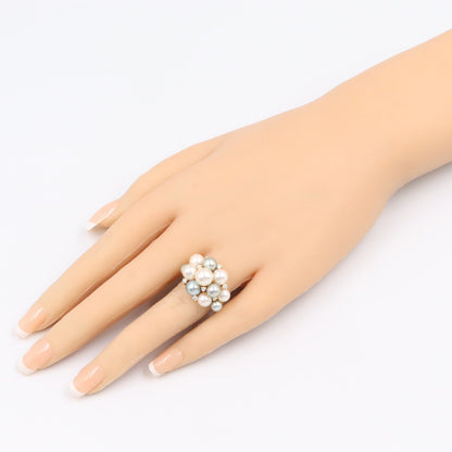 パール ダイヤ リング リング 指輪 K18YG パール ダイヤモンド イエローゴールド ホワイト クリア タサキ アクセサリー TASAKI