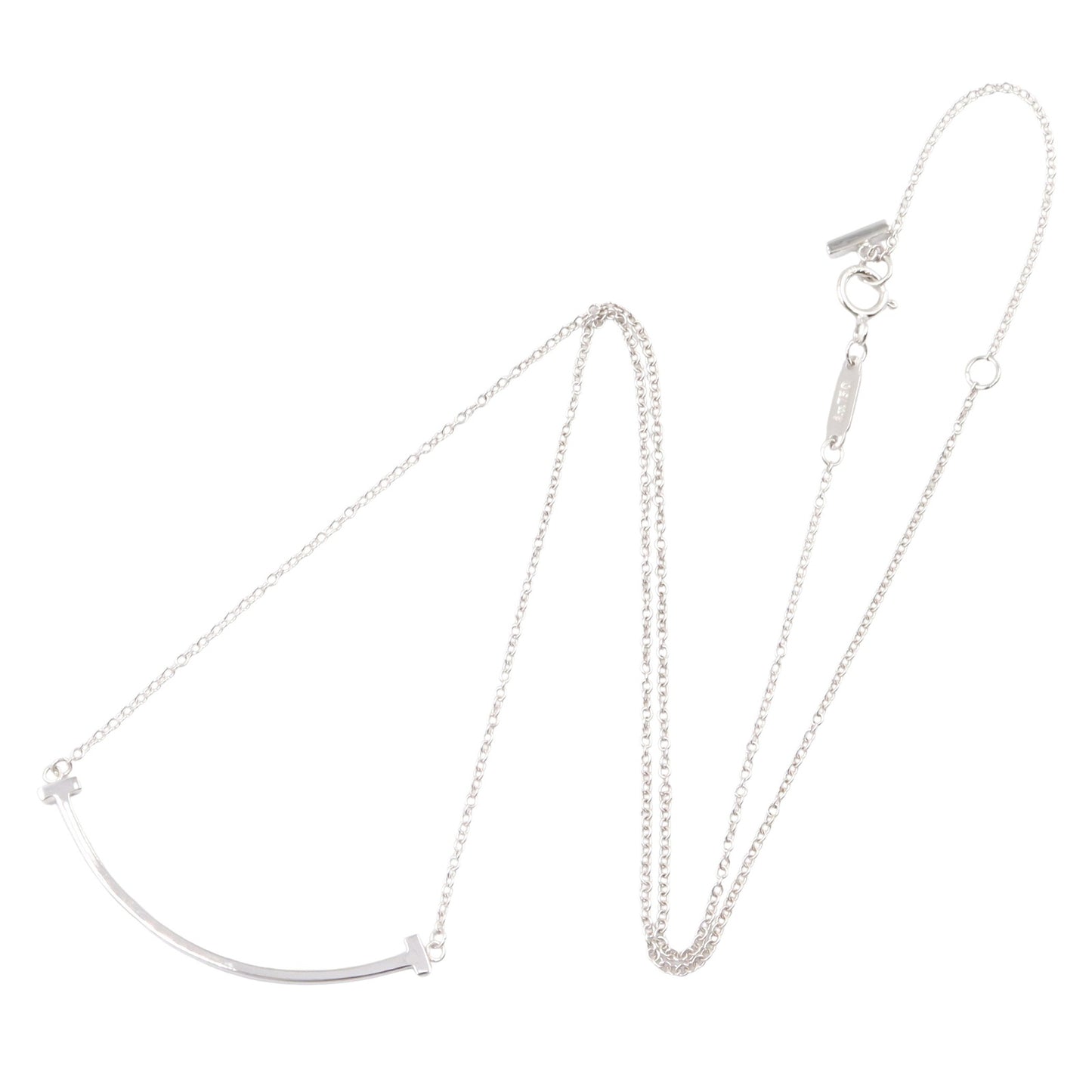 Tスマイルスモール ネックレス ネックレス K18WG ホワイトゴールド ティファニー アクセサリー TIFFANY & Co.