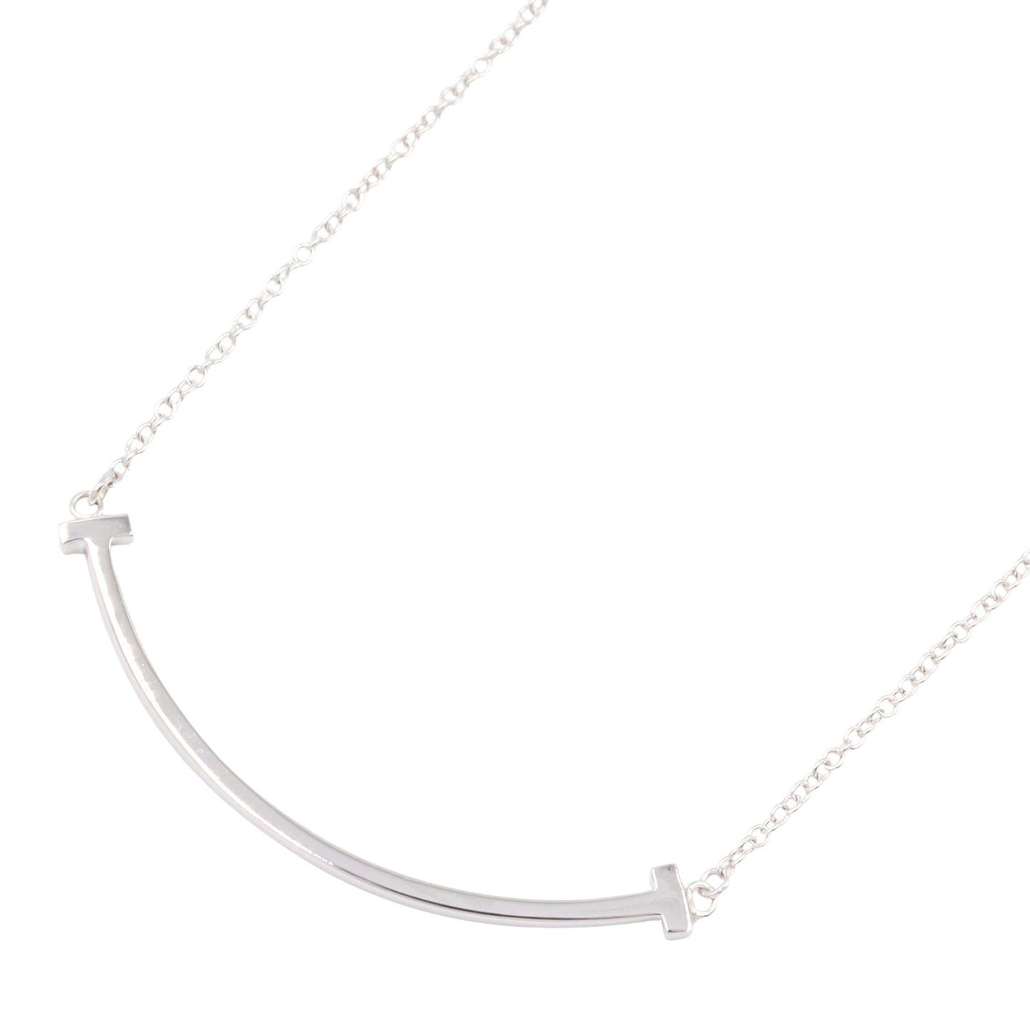 Tスマイルスモール ネックレス ネックレス K18WG ホワイトゴールド ティファニー アクセサリー TIFFANY & Co.