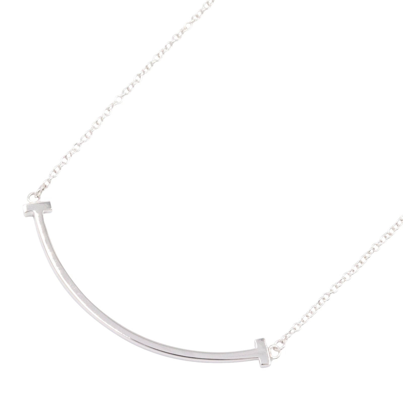 Tスマイルスモール ネックレス ネックレス K18WG ホワイトゴールド ティファニー アクセサリー TIFFANY & Co.