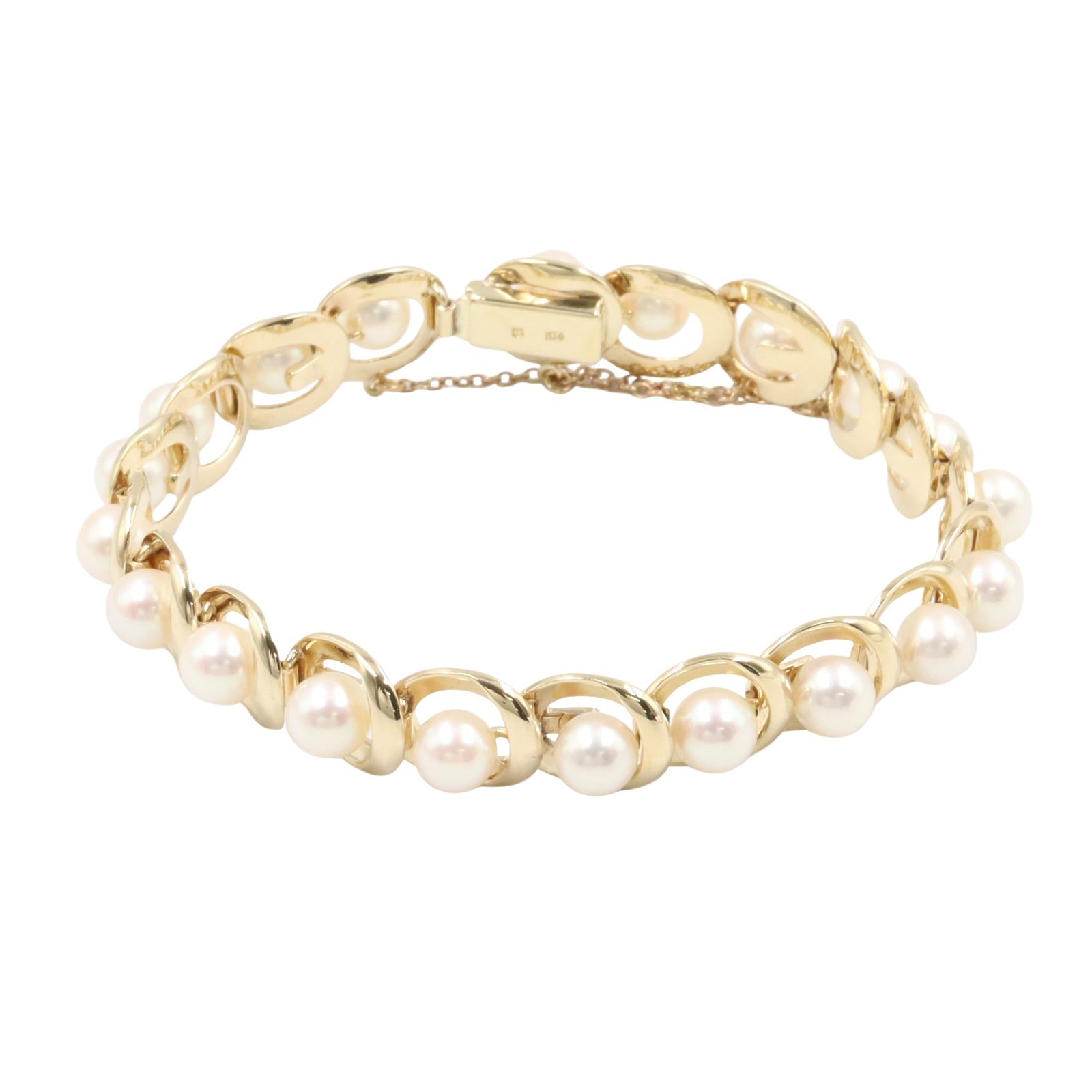 パール ブレスレット ブレスレット K14YG パール イエローゴールド ホワイト ミキモト アクセサリー MIKIMOTO