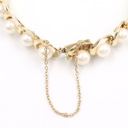 パール ブレスレット ブレスレット K14YG パール イエローゴールド ホワイト ミキモト アクセサリー MIKIMOTO