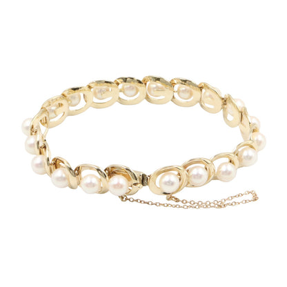パール ブレスレット ブレスレット K14YG パール イエローゴールド ホワイト ミキモト アクセサリー MIKIMOTO